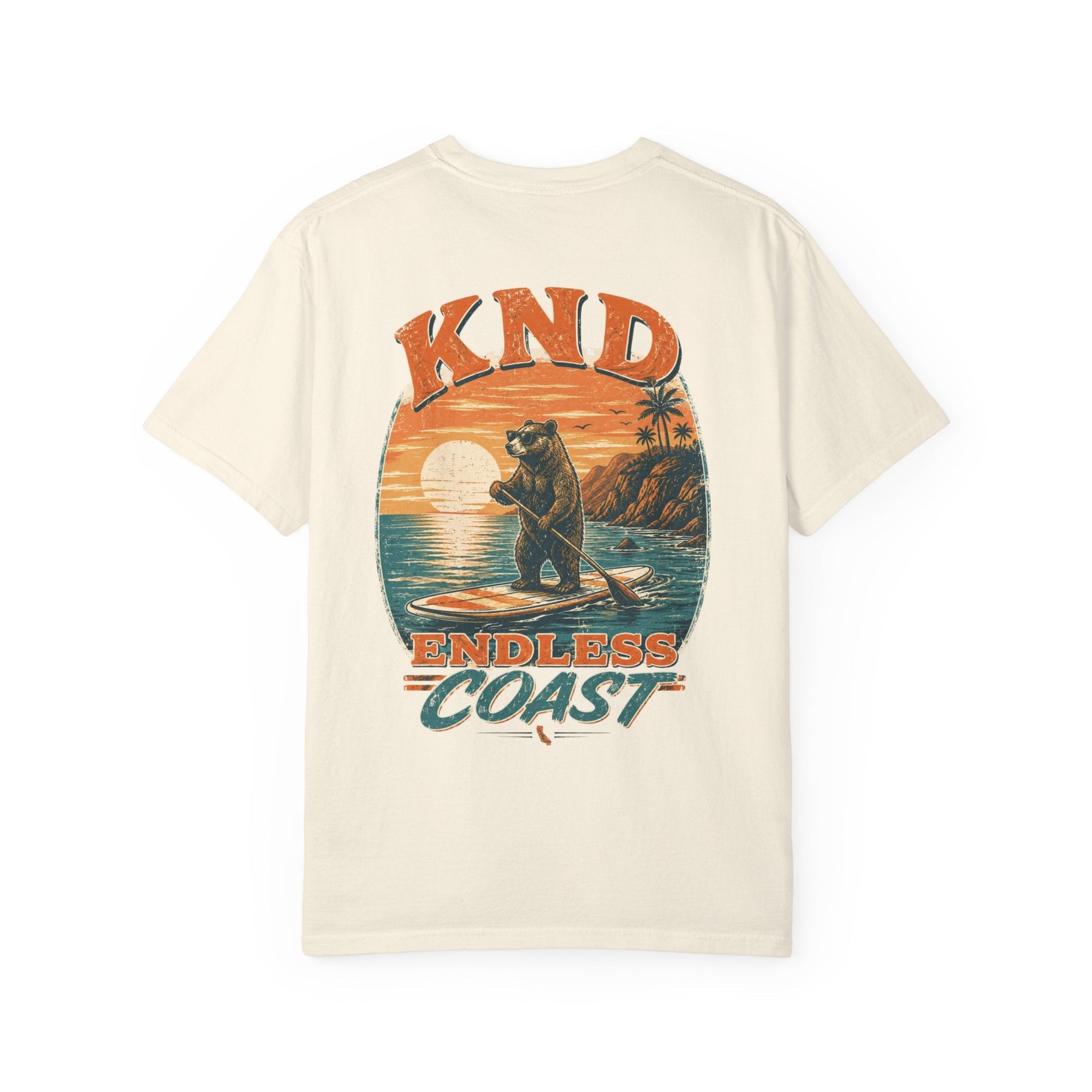 KND California Surf Bear Garment-Dyed T-Shirt - KND Brand