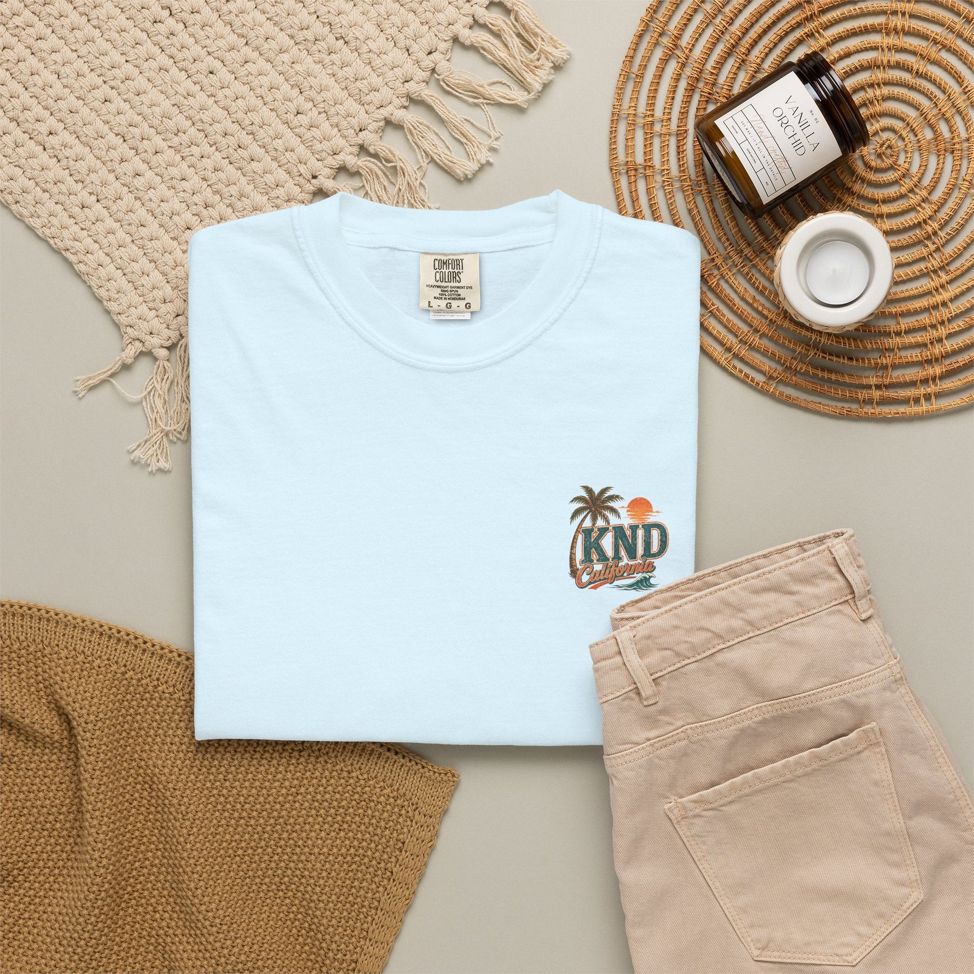 KND California Surf Bear Tee — retro bear and surfboard streetwear shirt by KND Brand