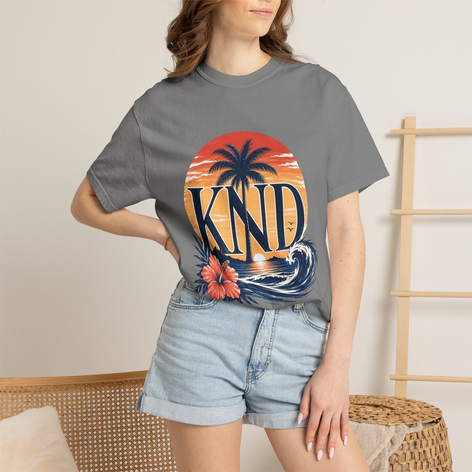 KND Classic garment-dyed graphic T-shirt - KND Brand