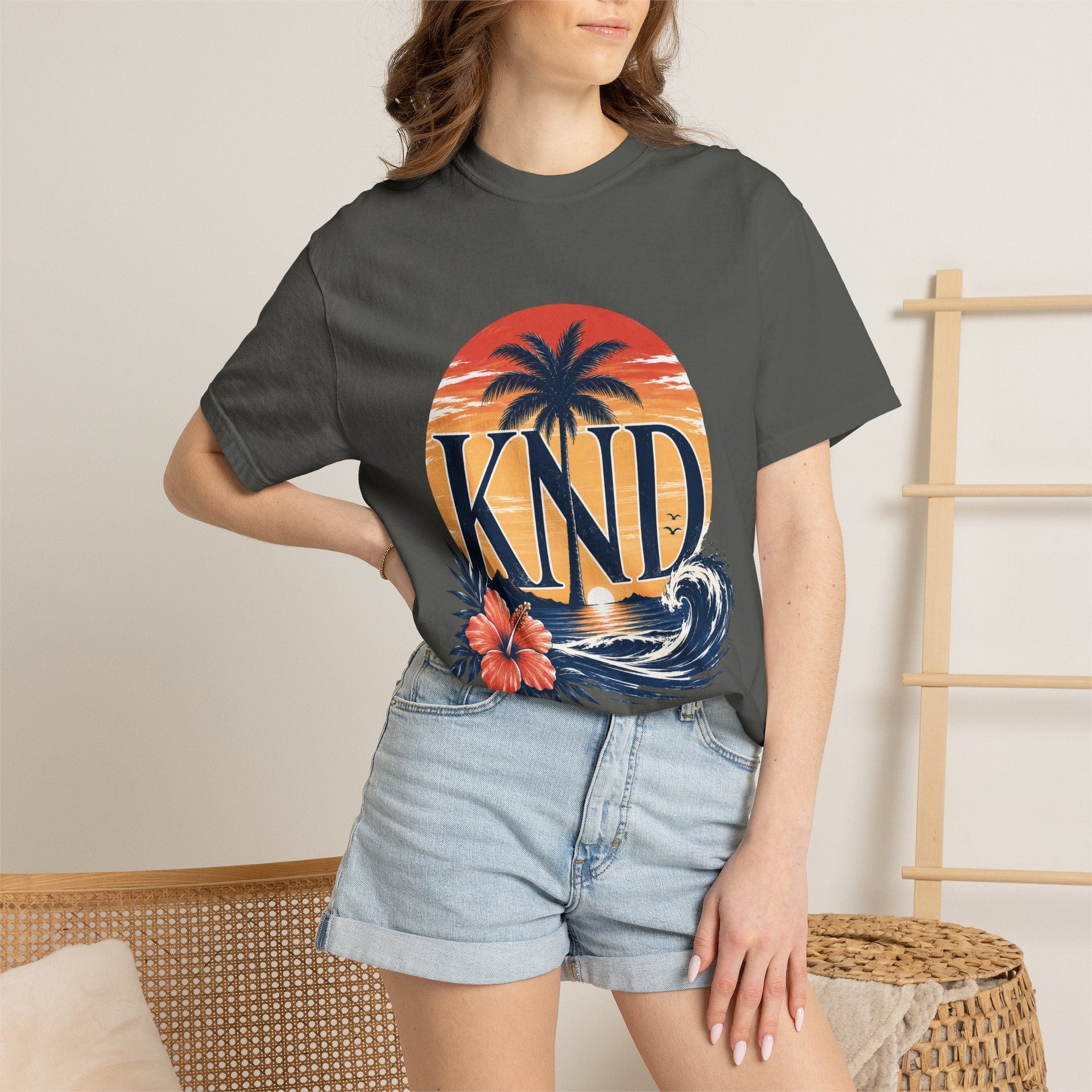 KND Classic garment-dyed graphic T-shirt - KND Brand
