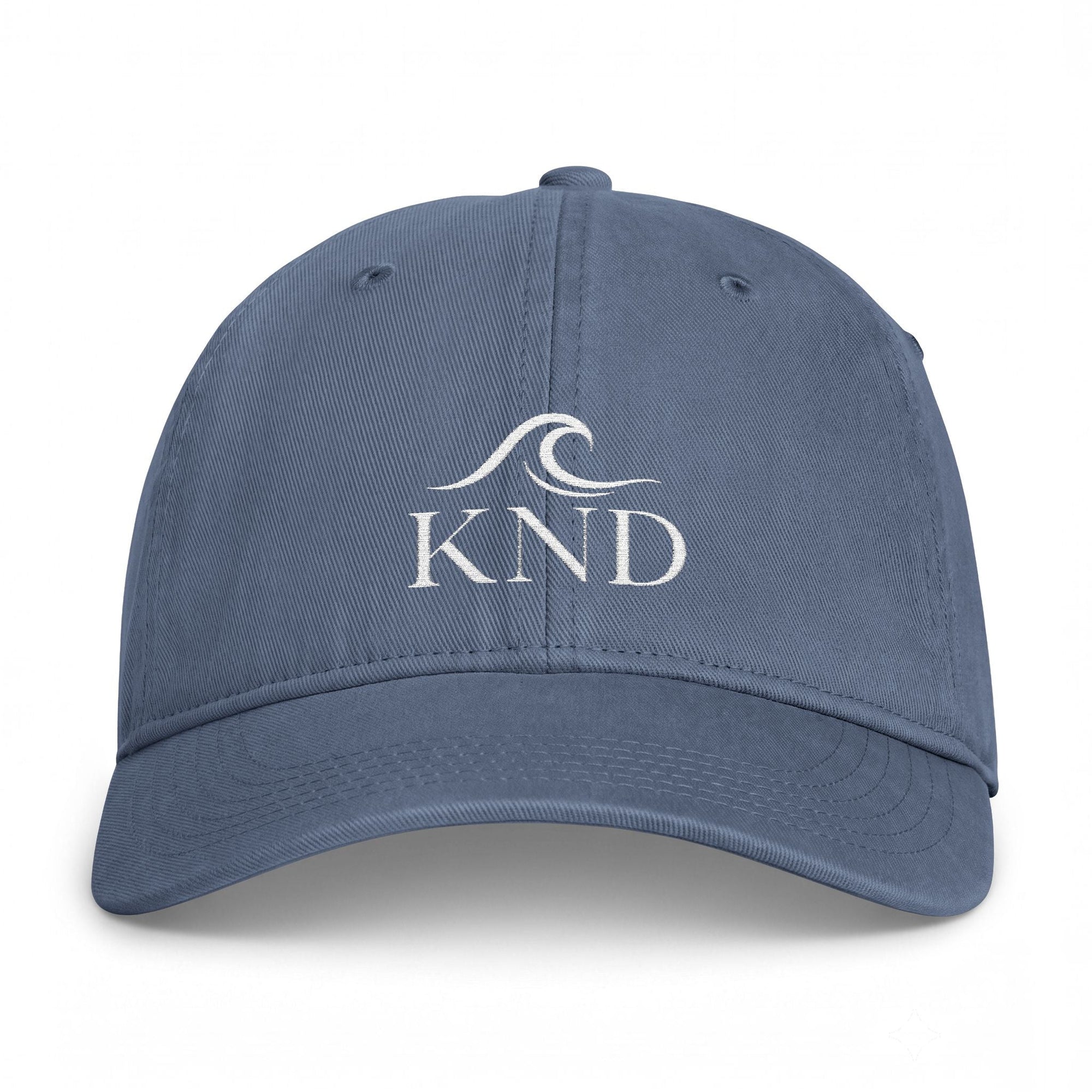 KND Coastal Wave Cap — washed cotton twill texture close-up