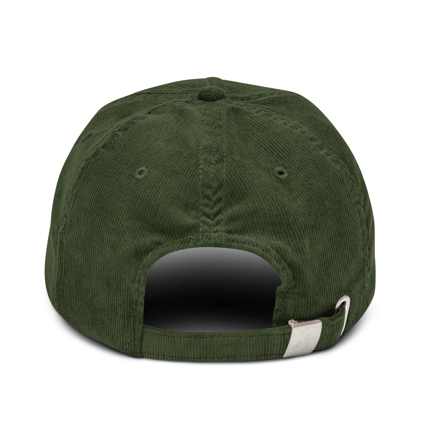 KND Olive Corduroy Hat — cotton corduroy texture detail