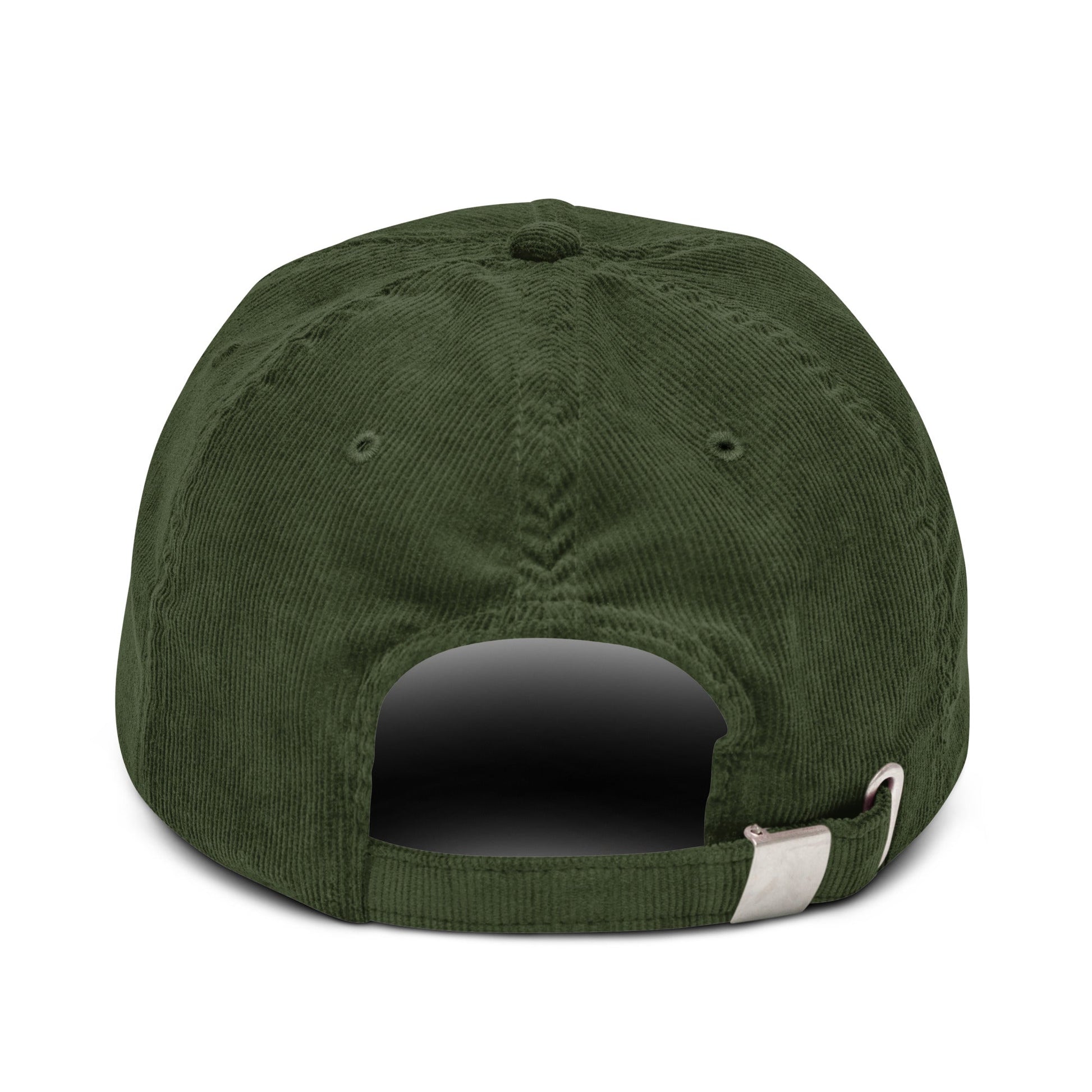KND Olive Corduroy Hat — cotton corduroy texture detail