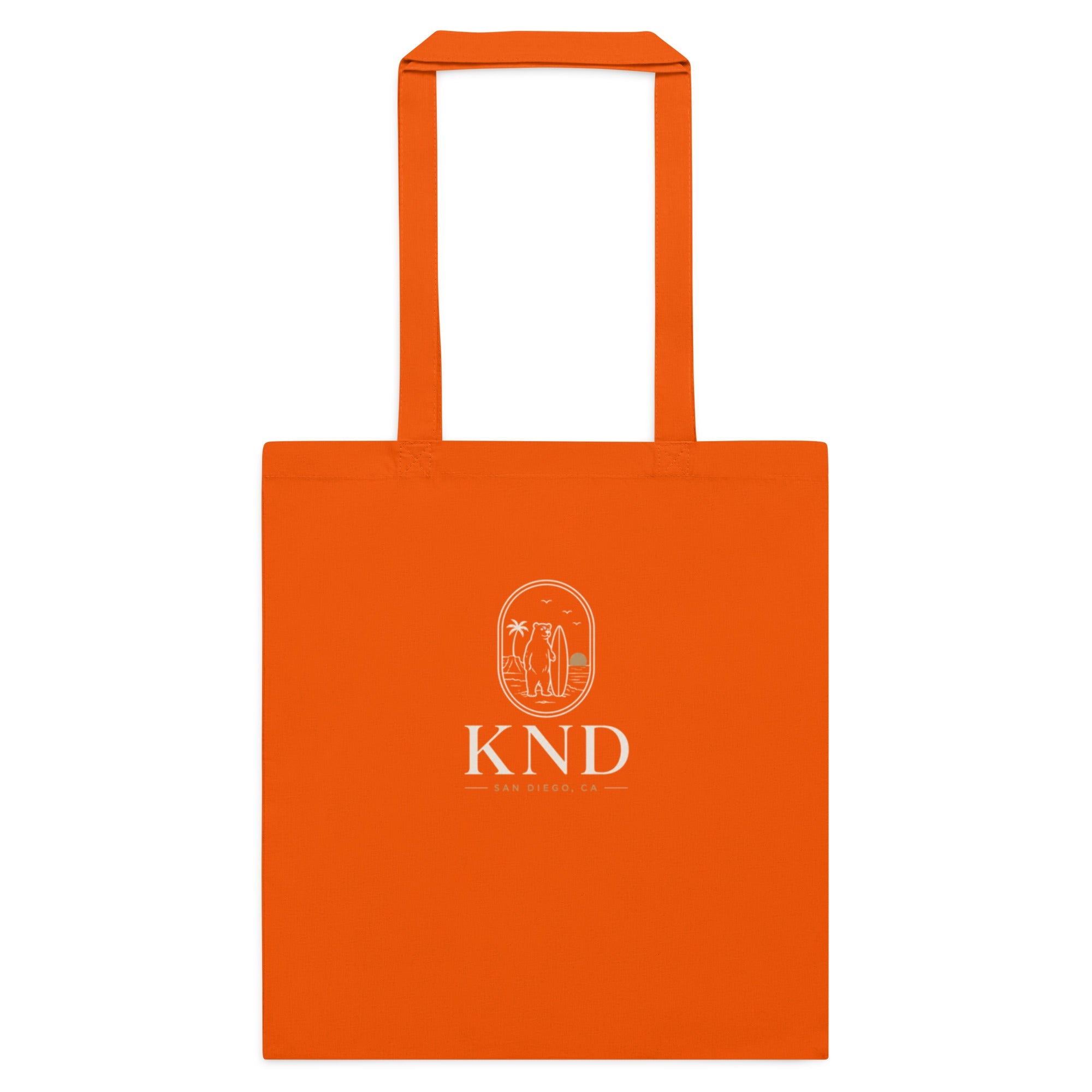 KND reusable cotton tote bag with minimalist logo