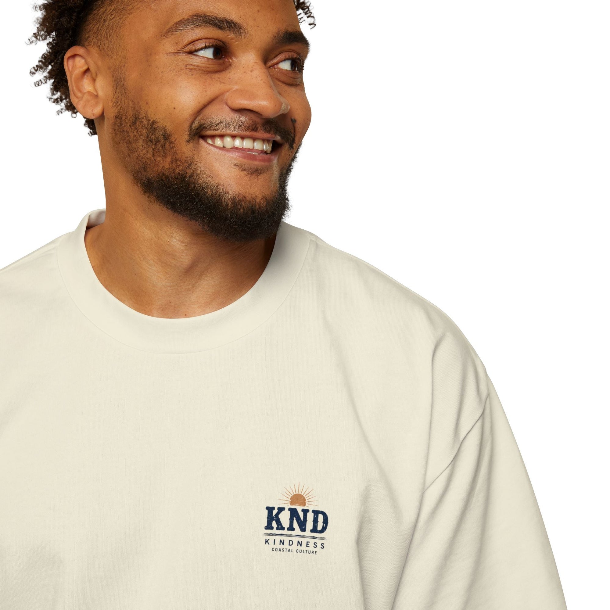 KND Sunset Surf Oversized Tee — drop-shoulder back print California surf T-shirt