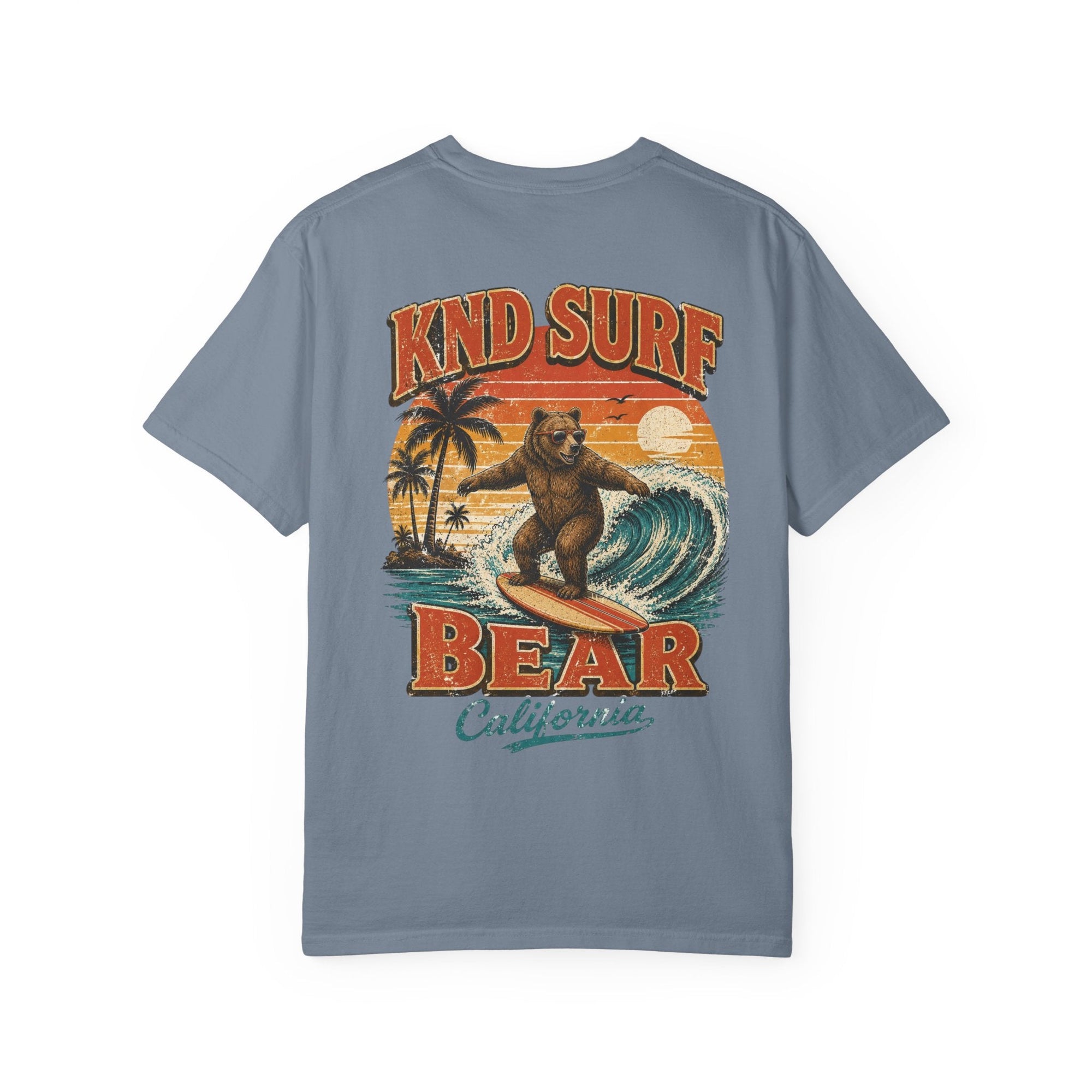 KND Surf Bear Graphic Tee — Garment-Dyed California T-Shirt - KND Brand