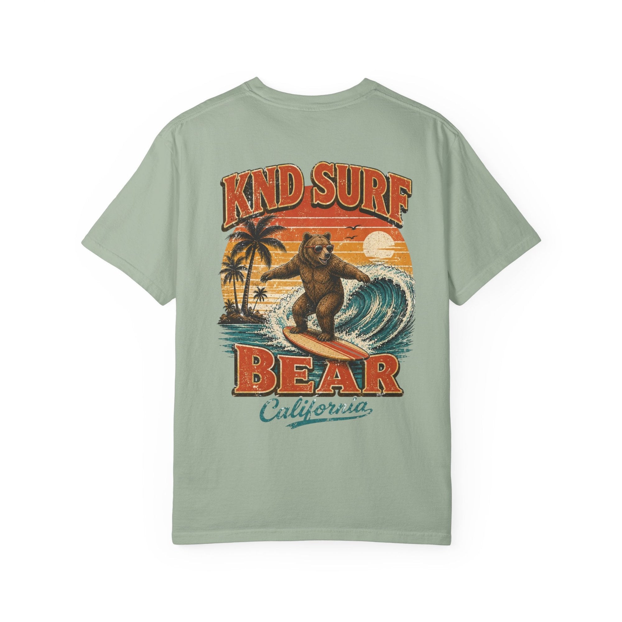 KND Surf Bear Graphic Tee — Garment-Dyed California T-Shirt - KND Brand