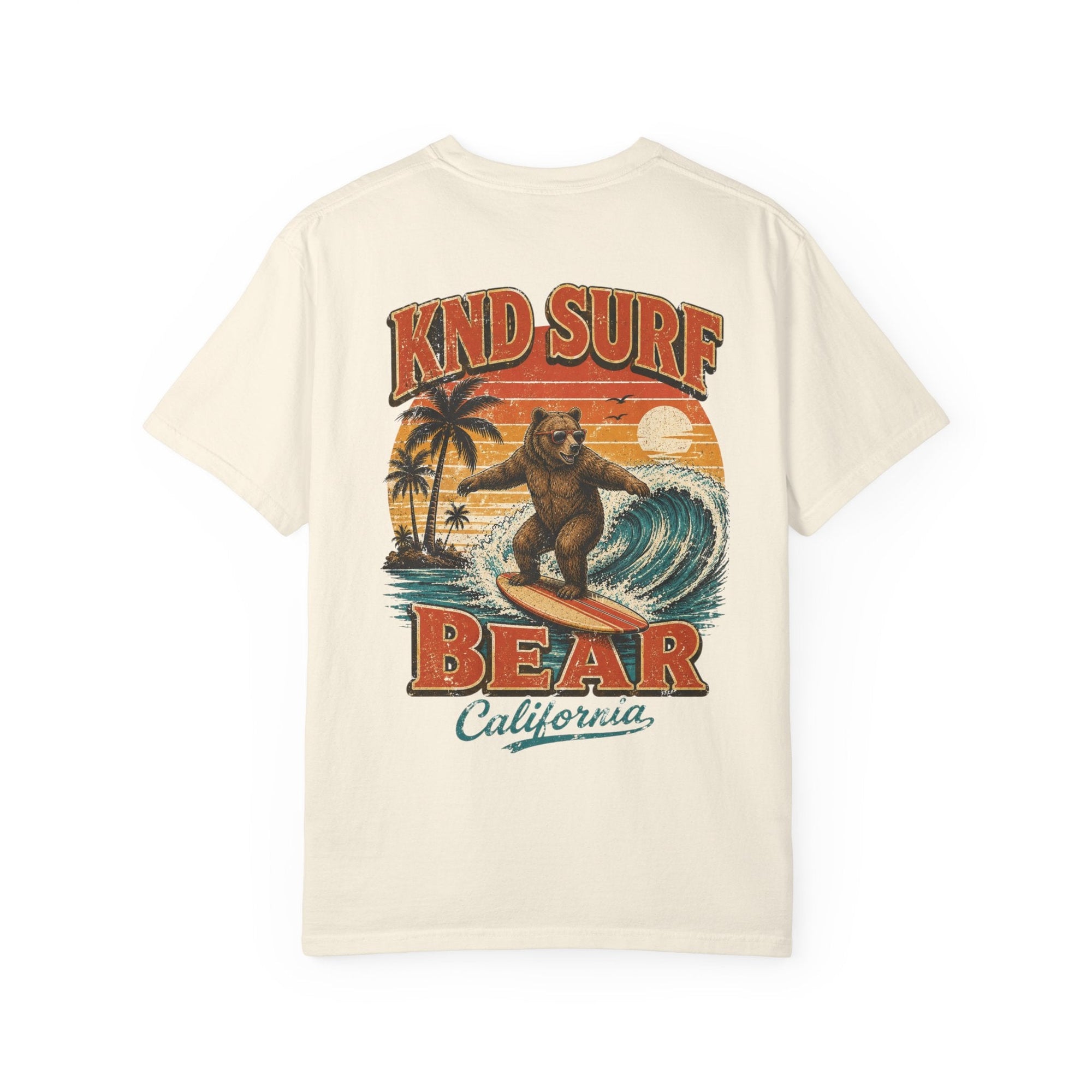 KND Surf Bear Graphic Tee — Garment-Dyed California T-Shirt - KND Brand