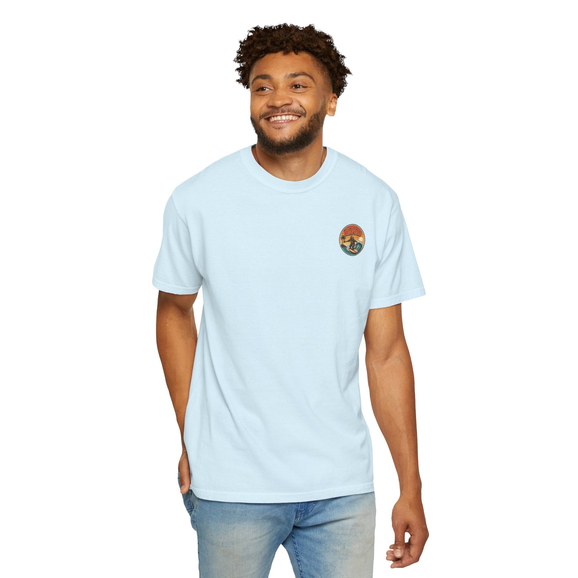 KND Surf Bear Graphic Tee — Chambray colorway